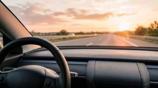 Modern vehicle active safety system technology in action demonstrating collision prevention capabilities