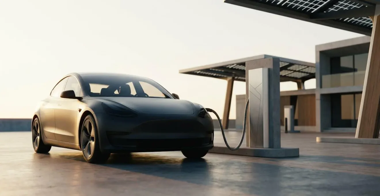 Modern electric vehicle battery pack with advanced thermal management system in optimal operating environment
